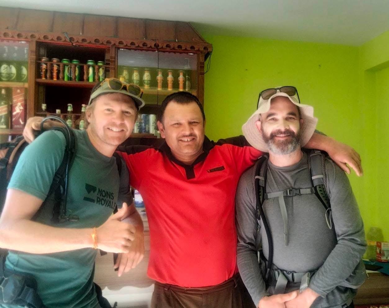 Founder with guests at Chisapani