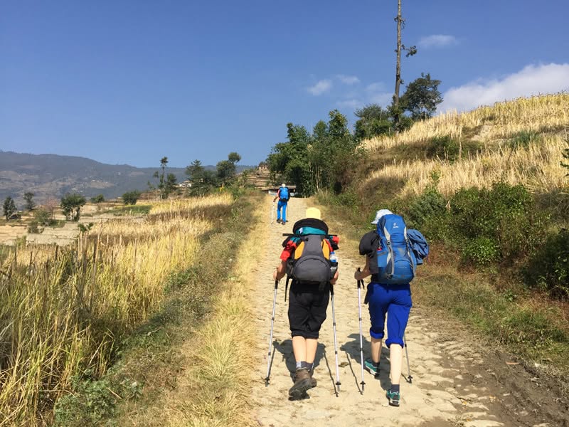 Village walk through the charming streets of Chisapani